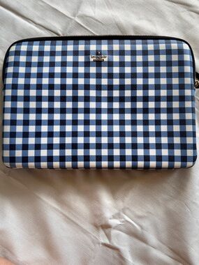 kate spade Navy and White Gingham Laptop Sleeve